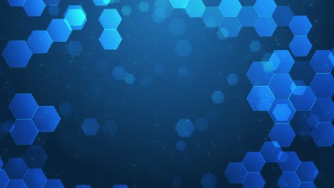 tech blue minimal hexagons polygonal patterns shape abstract geometric animation background
