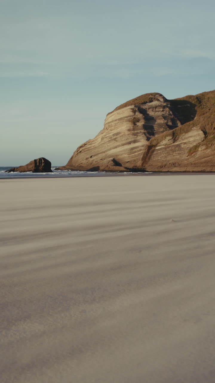 Coastal Beach Landscape with Windswept Sand