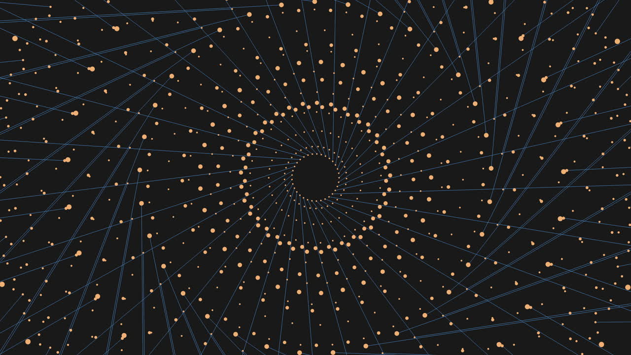 Illusion abstract dark hole with neon rainbow glitters in dark galaxy