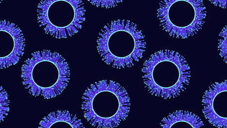 glowing blue circle pattern on black background