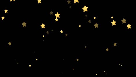 Animation-of-gold-christmas-stars-falling-on-black-background