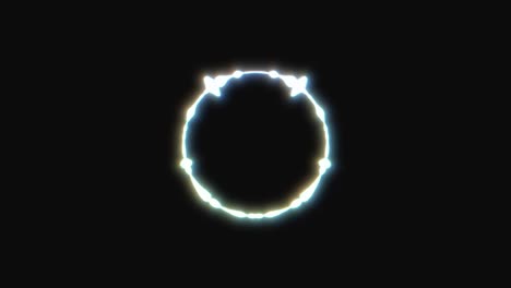 interfaz circular de audio voz música ecualizador de espectro de sonido. animación en fondo negro