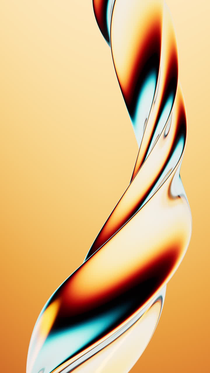 fondo de vidrio curvo de colores abstractos, renderización en 3d.