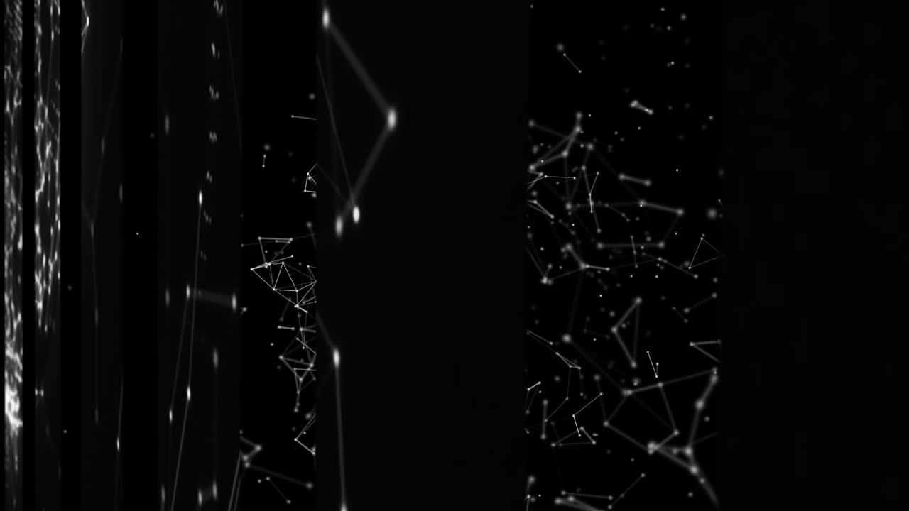 animación de formas en movimiento sobre fondo negro