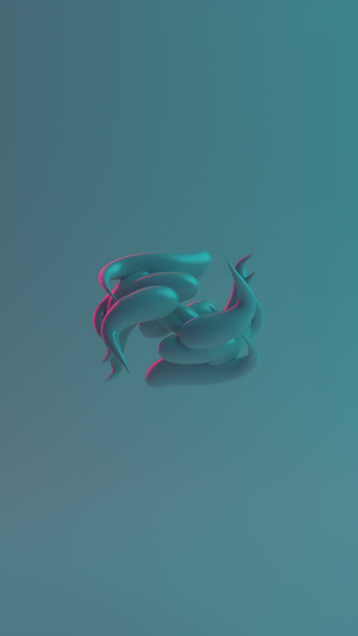 Forme astratte con rendering 3D e luce al neon