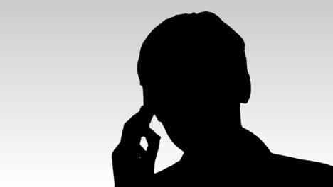 silhouetted business footage