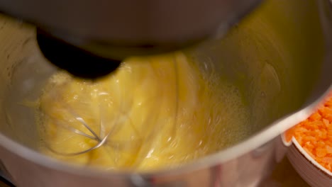 beating eggs with the mixer for cookies or cake