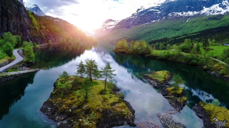 Aerial footage from Beautiful Nature Norway.