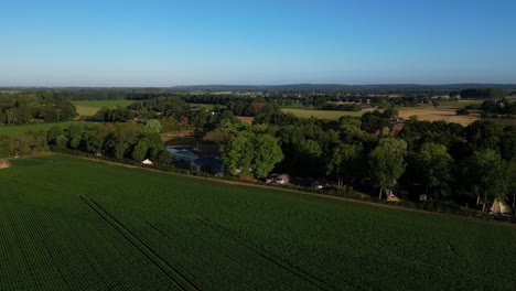 Aerial-Countryside-Views-Of-Farmland-In-The-Netherlands