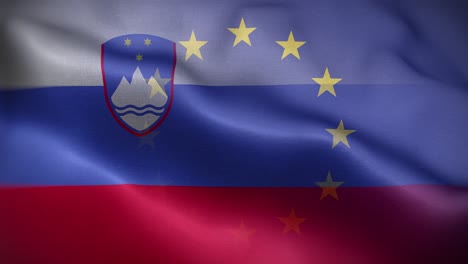 eu slovenia flag loop background 4k