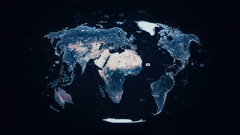 a comprehensive visual representation of earth: illuminated world map showcasing detailed geographical features and global connectivity in two distinct frames