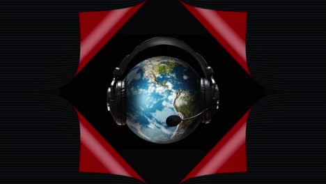 globo que lleva un auricular