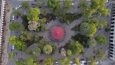 aerial view of san cristobal de las casas, chiapas zocalo and square