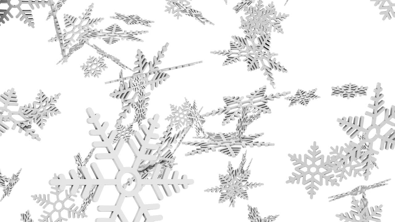 Snowflakes falling. Loop, alpha channel.
