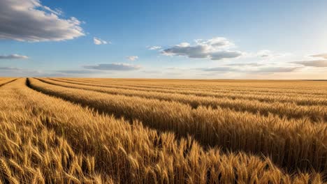 golden waves of wheat: a breathtaking view of expansive fields under a vast sky capturing the essence of nature's beauty and agricultural abundance
