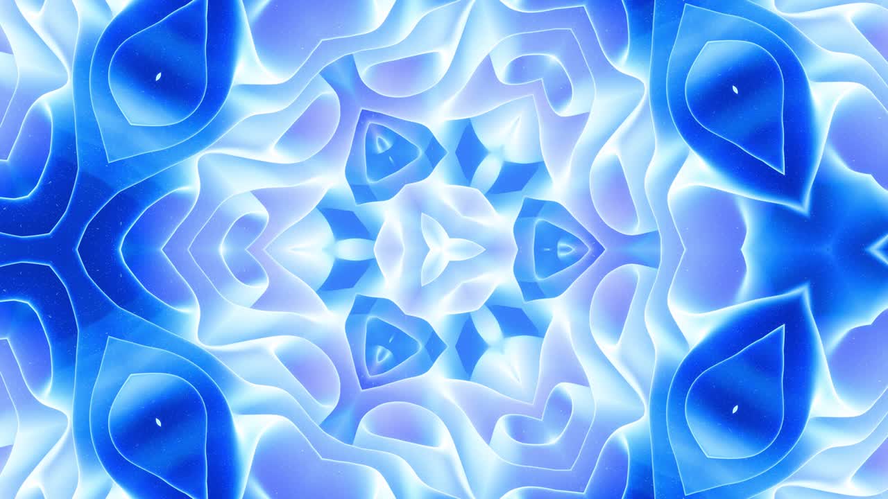 animación en bucle liso de 3d abstracto forma mate suave como flor o mandala, estructura simétrica de material de terciopelo púrpura azul intercalado con pañuelos, cambia de forma suavemente cíclica. gradiente