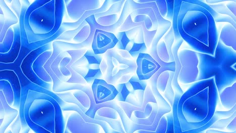 smooth looped animation of 3d abstract soft matte shape like flower or mandala, symmetrical structure of blue purple velvet material interspersed sequins, changes shapes smoothly cyclical. gradient