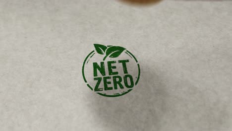 símbolo de cero neto y ecológico y animación de bucle de estampado