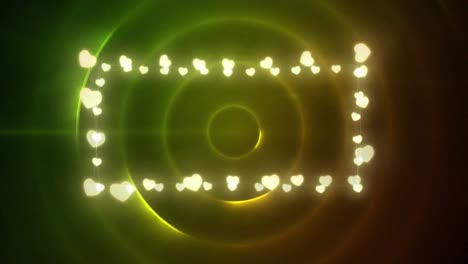 animación de la decoración de navidad luces de hadas con espacio de copia sobre círculos verdes