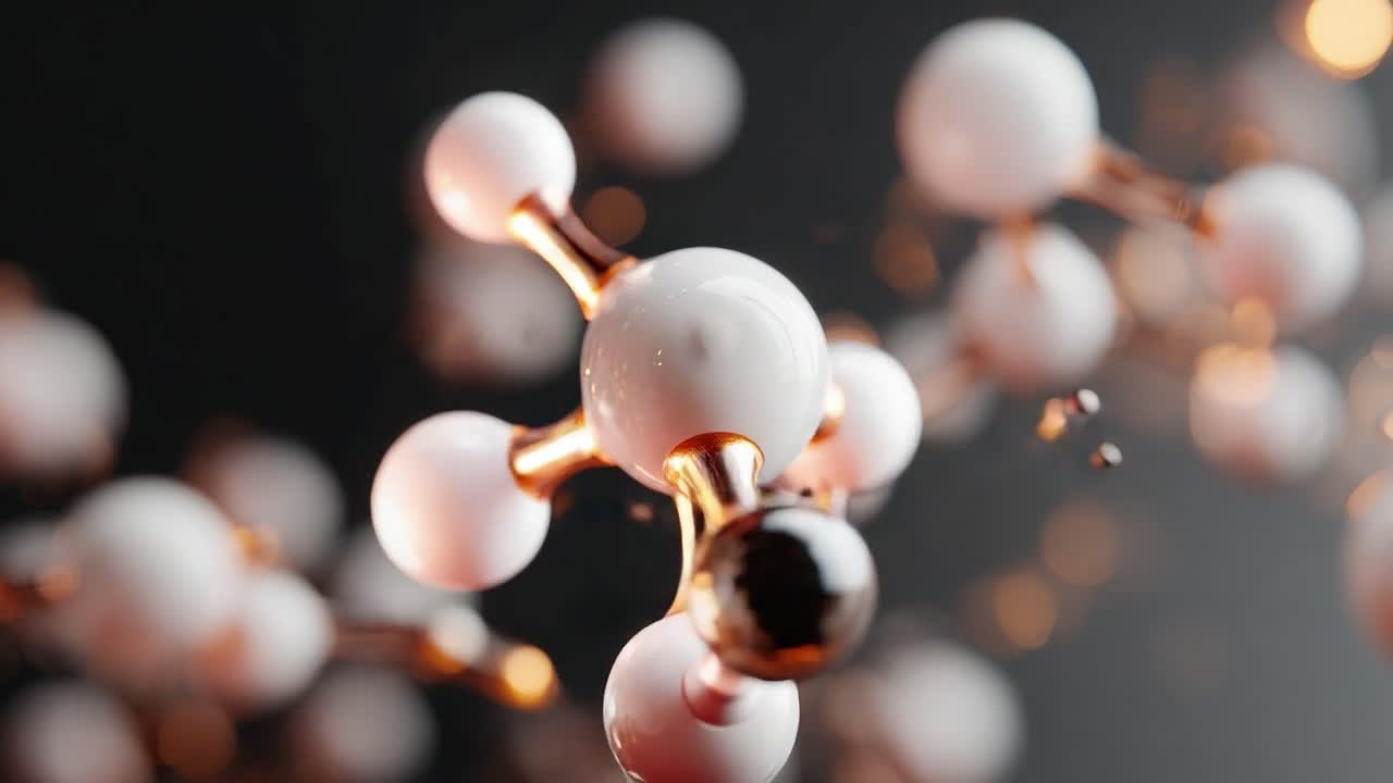 Dynamic Visualization of Molecular Structures: Exploring the Intricate Dance of Atoms and Bonds in a Captivating Scientific Display of Chemistry and Physics