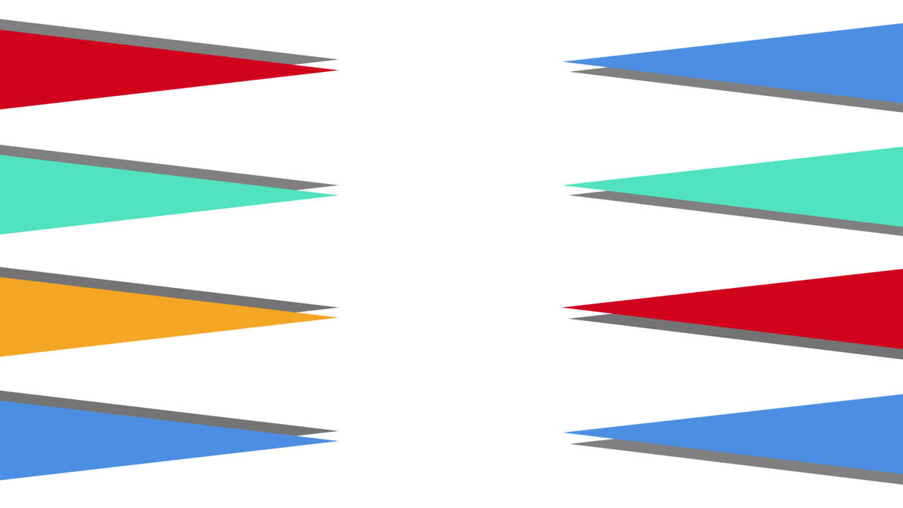 animación de formas coloridas sobre un fondo blanco