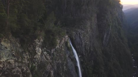 aerial cinematic view of ellenborough falls, new south wales, nsw, australia