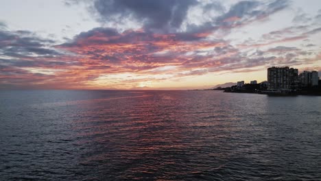 aerial view of cloudy sunset at andalucia, spain 2020