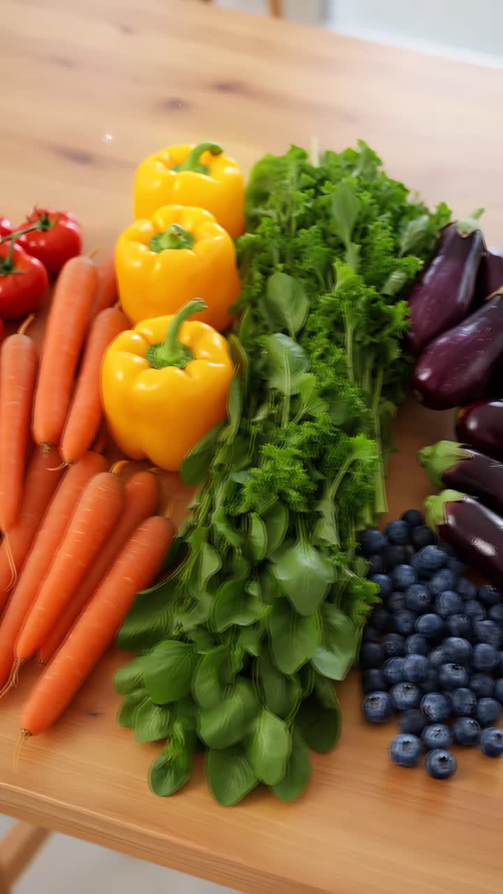 Fresh Organic Fruits and Vegetables 4K