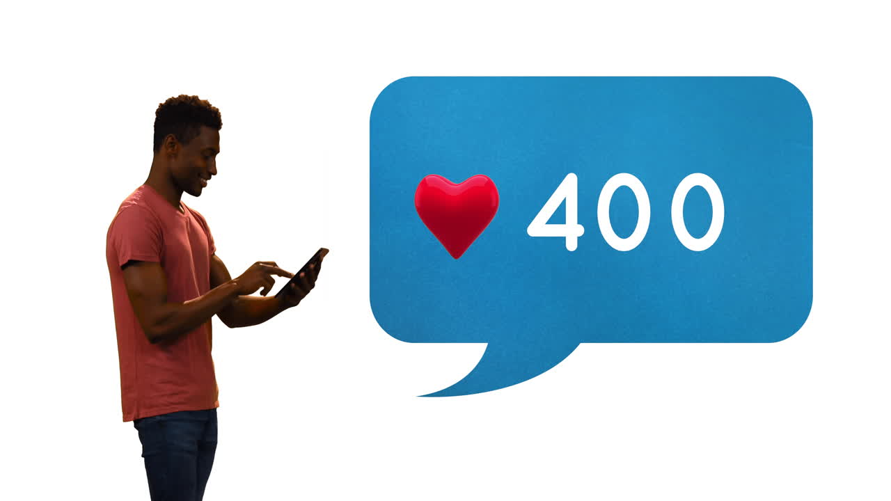 Increasing number of hearts on social 4k