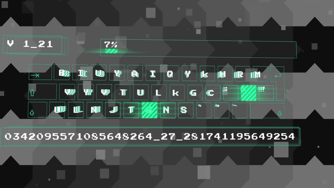animation des umfangsscannens und der datenverarbeitung auf grauem hintergrund