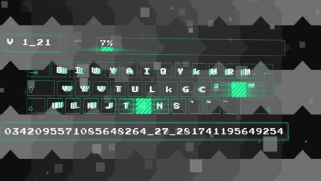 animation of scope scanning and data processing over grey background