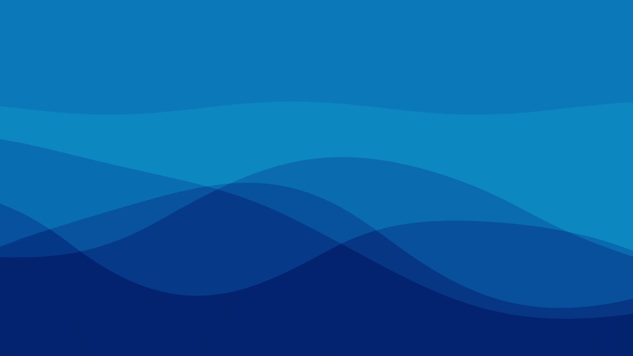 반복 가능한 파란색 파도가 느린 움직임으로 물결치며 반투명하게 겹쳐진 파도 모양이에요