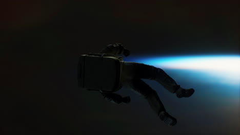astronauta muerto dejando la órbita de la tierra elementos de esta imagen proporcionada por la nasa