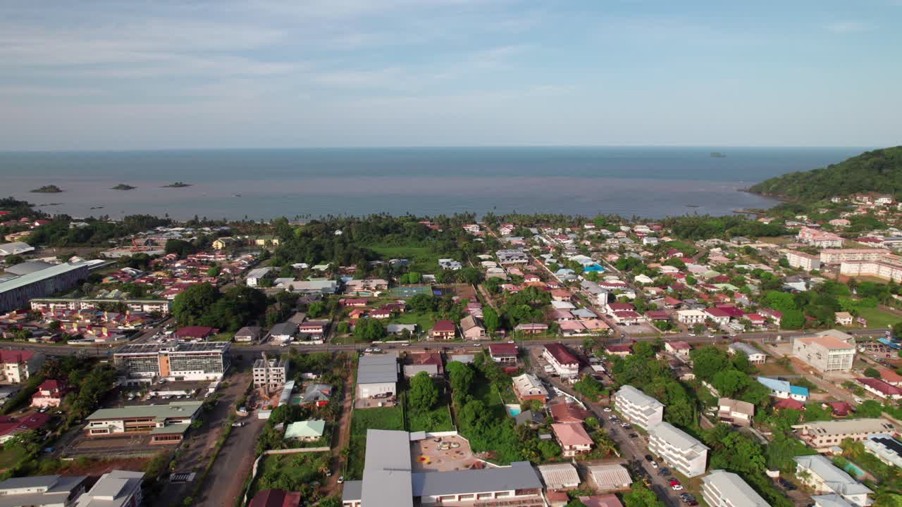 Vista aerea di Caienna, Guyana francese, video 4K