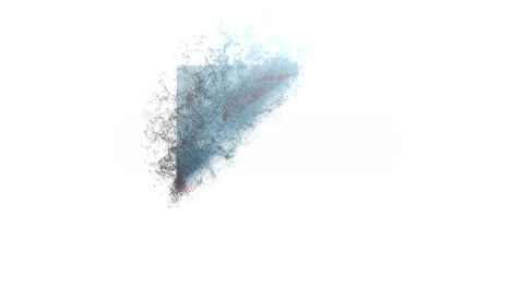 4k animation. logo reveals from the particles. noise displacement.