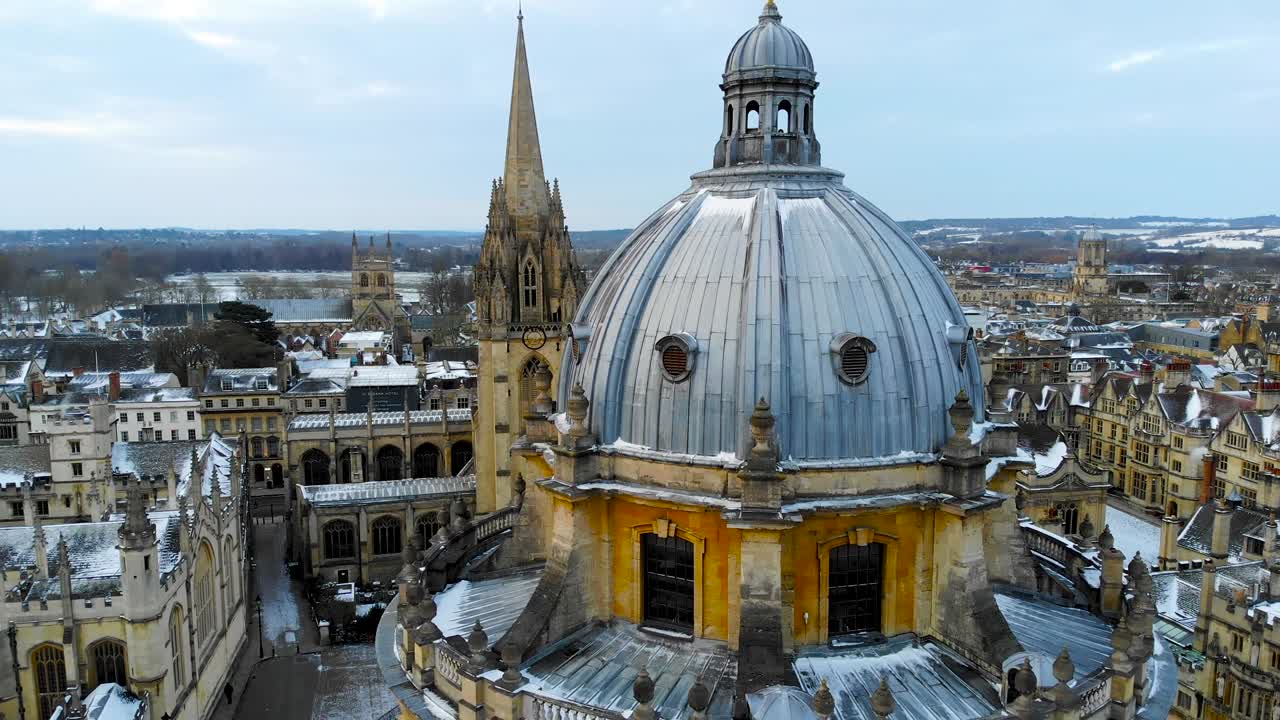 영국 옥스퍼드 시내의 공중 사진