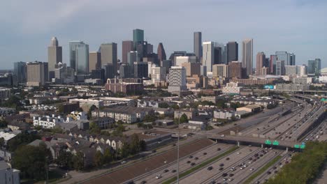 Vista-De-Drones-Del-Centro-De-Houston,-Texas