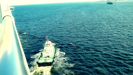 wide-shot-of-piloting-boat-guiding---navigating-the-cruise-ship