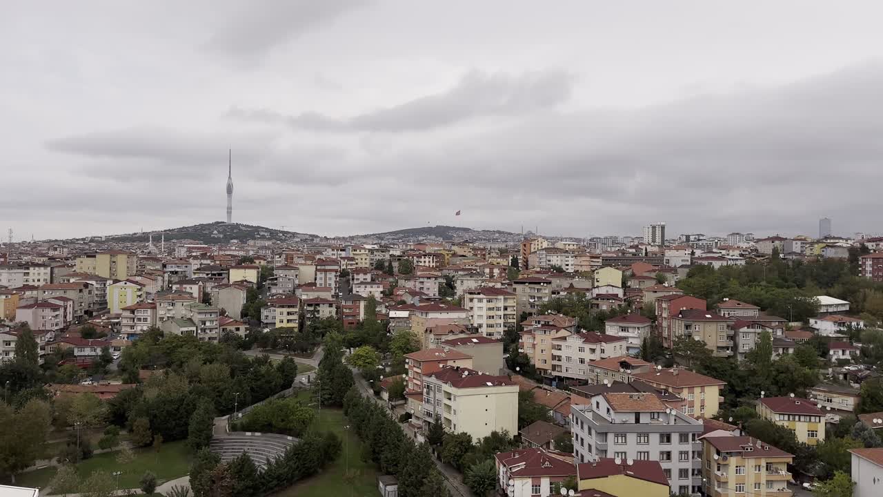 City Landscape With Roads, Skyscrapers, Buildings