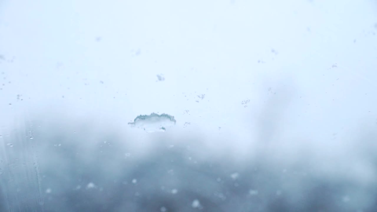 Windshield wiper in slow motion