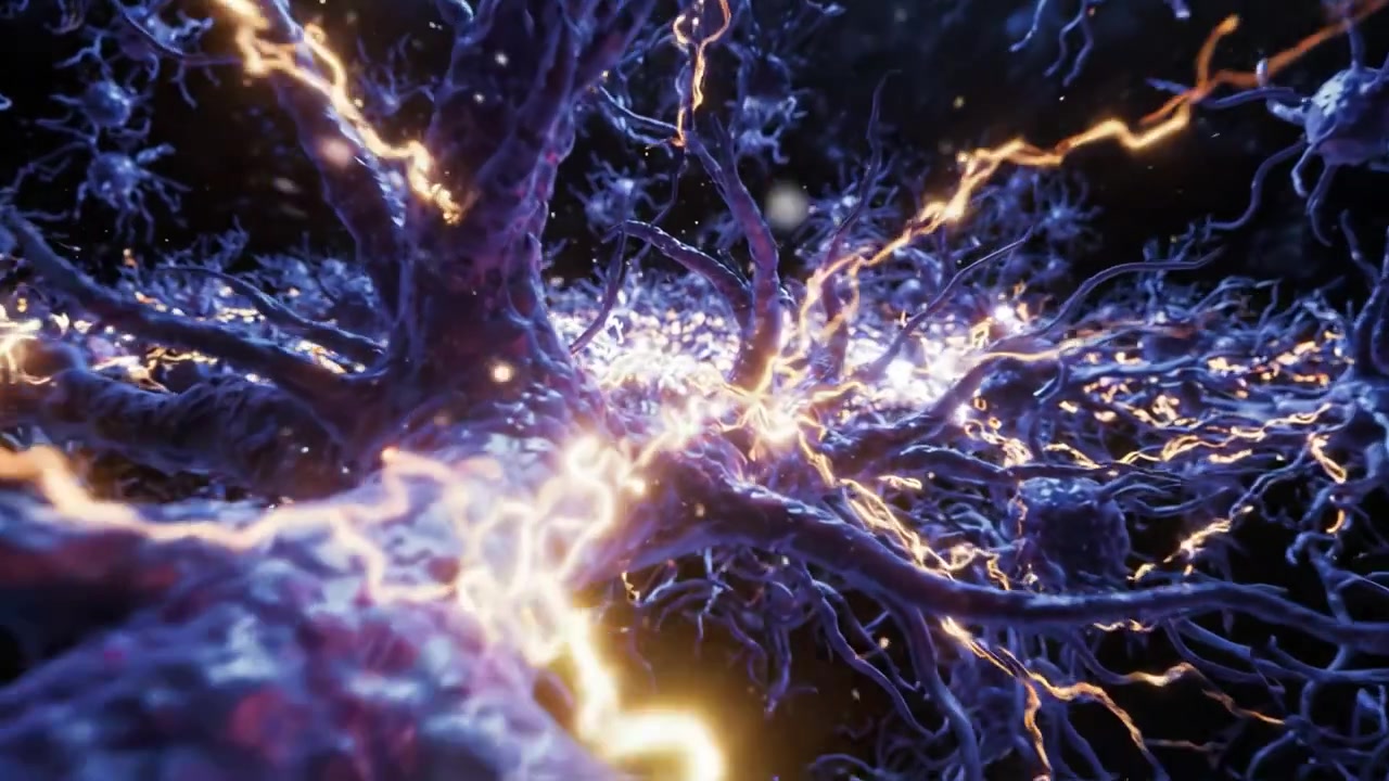 Fascinating Close-Up of Neuronal Activity: Unveiling the Intricate Network of Neurons and Their Electrophysiological Interactions in the Human Brain