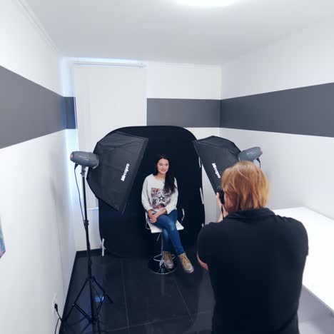 young female model at studio