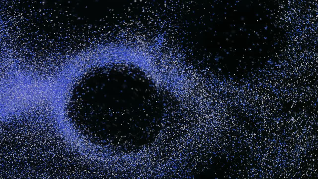 Abstract Blue Particle Vortex
