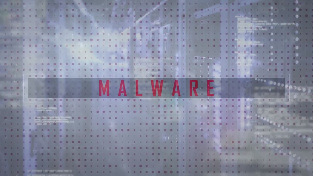 animación de los números medios y el procesamiento de datos financieros sobre fondo azul