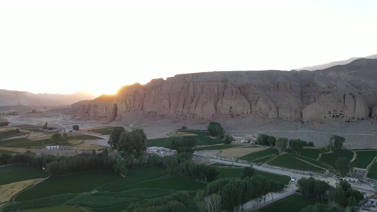 Drone footage from Buddha of Bamyan January 12, ?2022