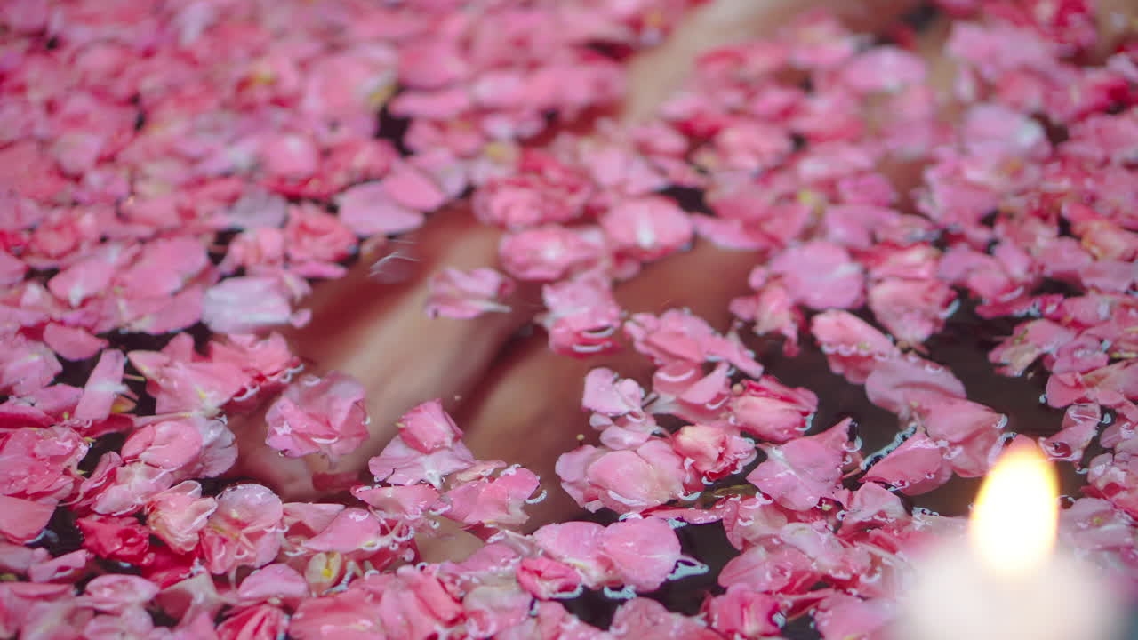 Relaxing Rose Petal Bath