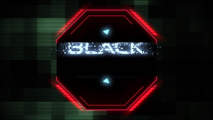 schwarzer freitag auf dem bildschirm mit hud-elementen