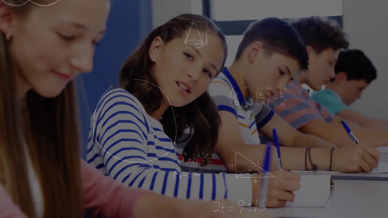 animación de ecuaciones matemáticas en diversos estudiantes