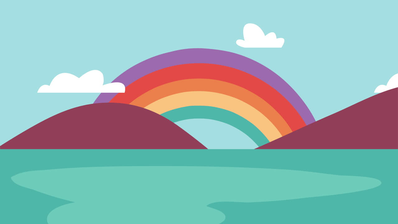 animación de paisajes hippies