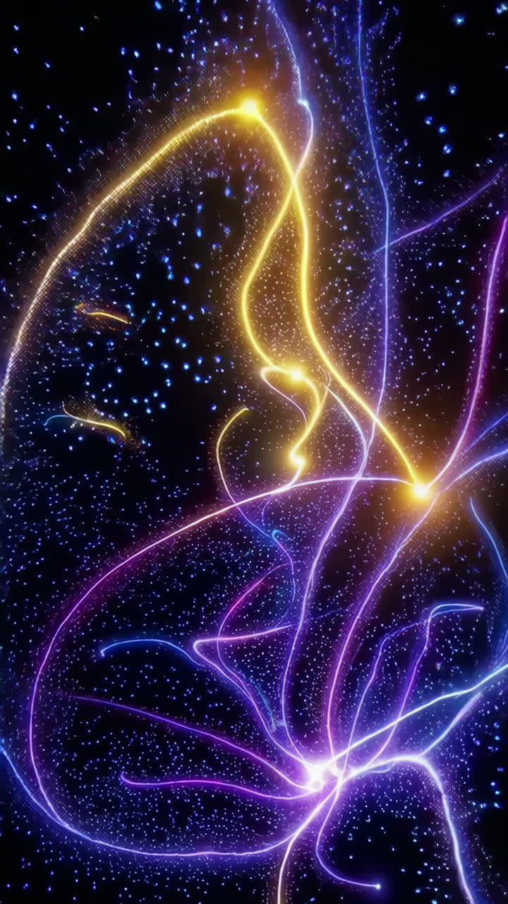 Abstract Glowing Cosmic Patterns